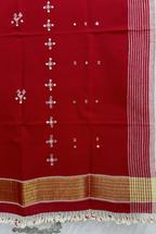 Red Kala Cotton Kurti Fabric