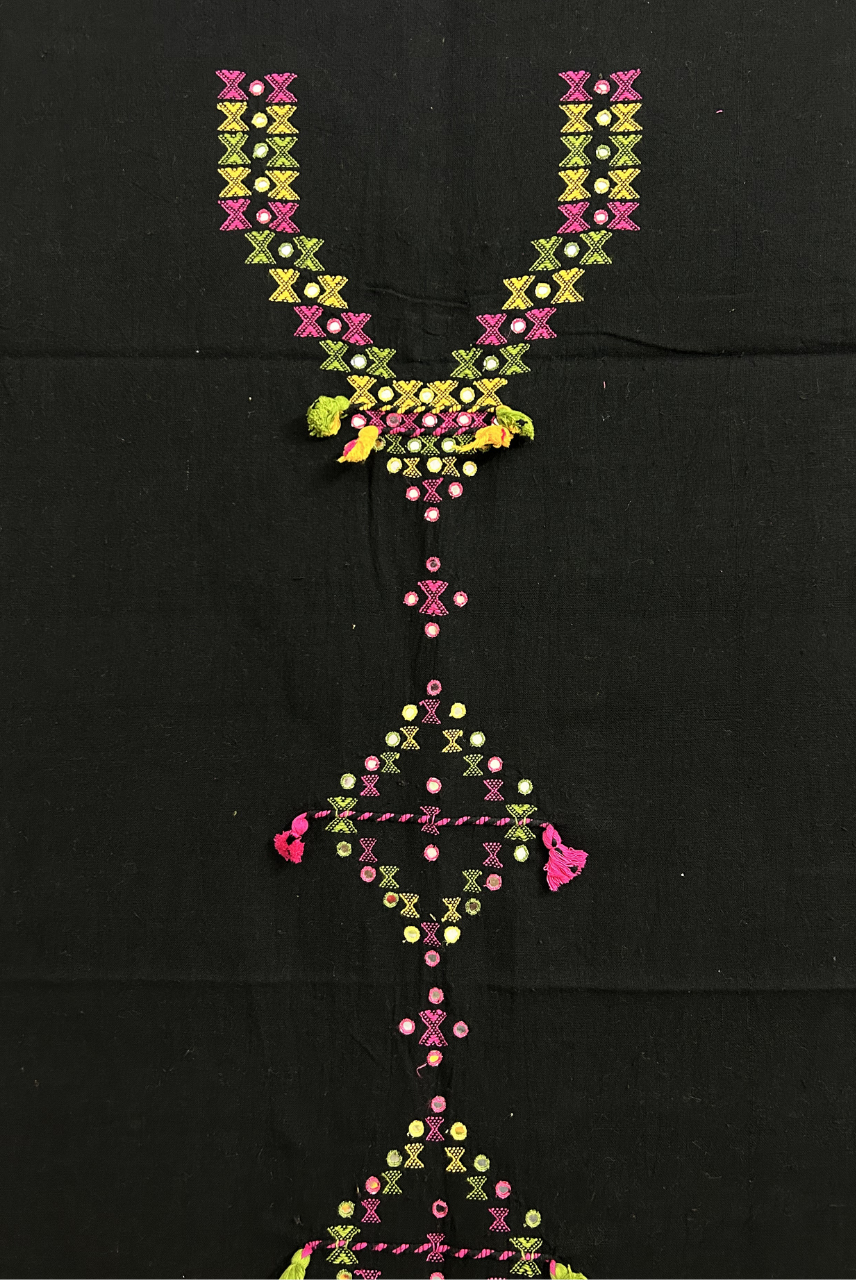 Black Kala Cotton Kurti Fabric