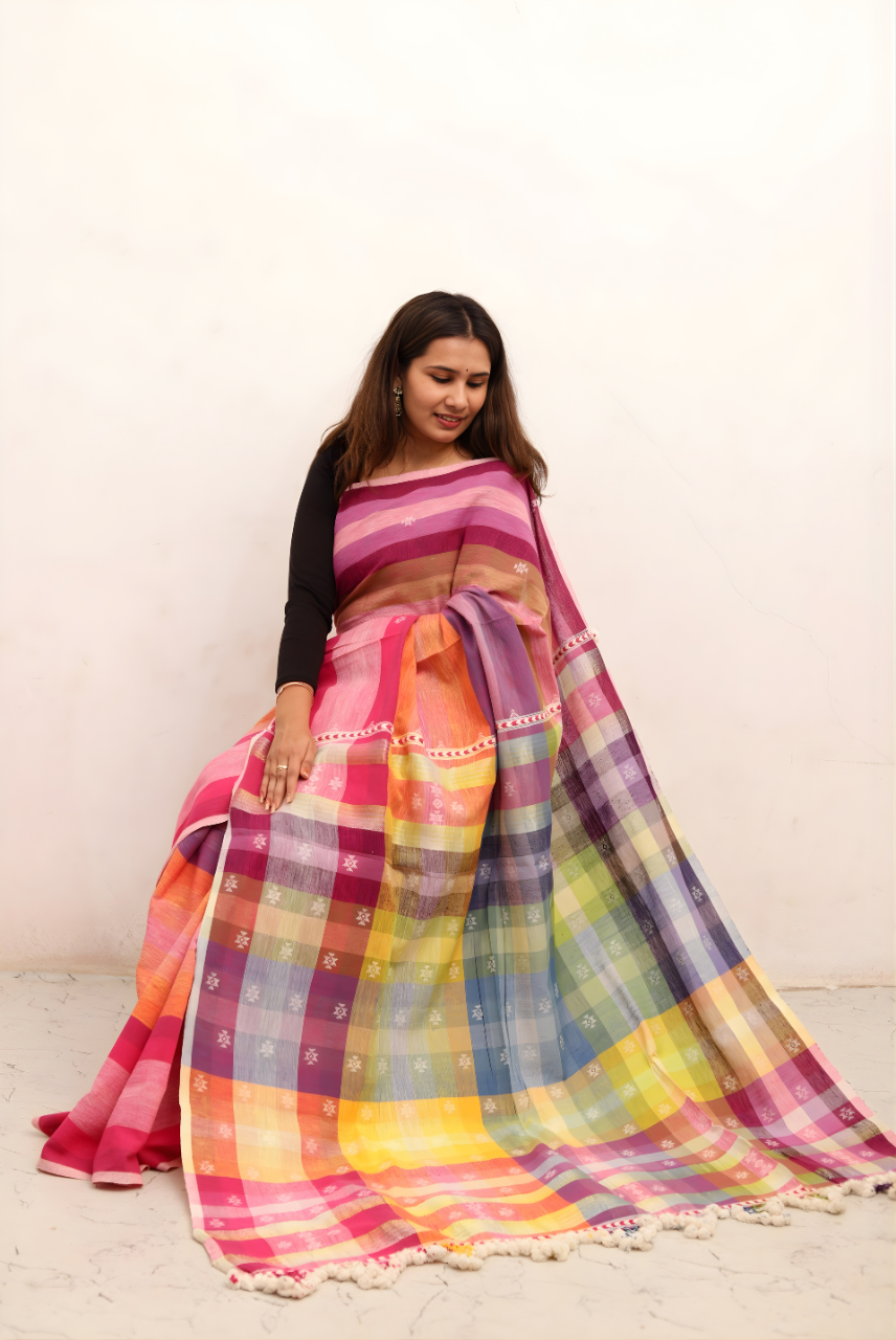 Premium Kala Cotton Handwoven Designer Saree
