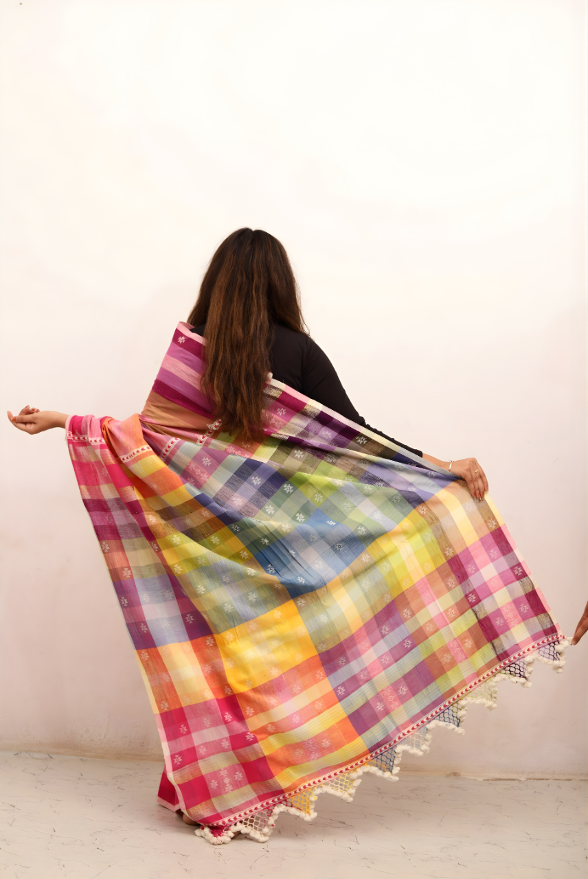 Premium Kala Cotton Handwoven Designer Saree