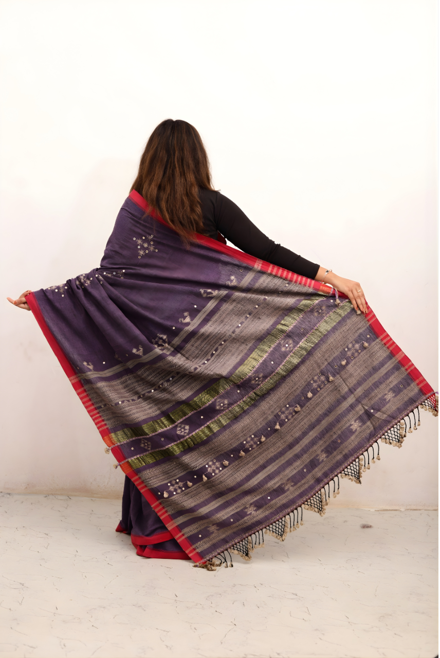 Kala Cotton & Tussar Silk Blend Saree