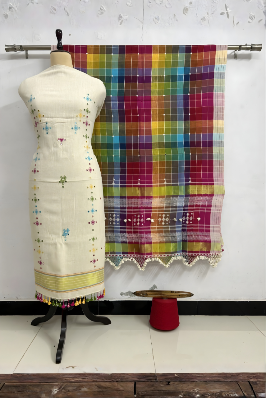 Kala Cotton 3 Piece Suit Fabric Set with Dupatta