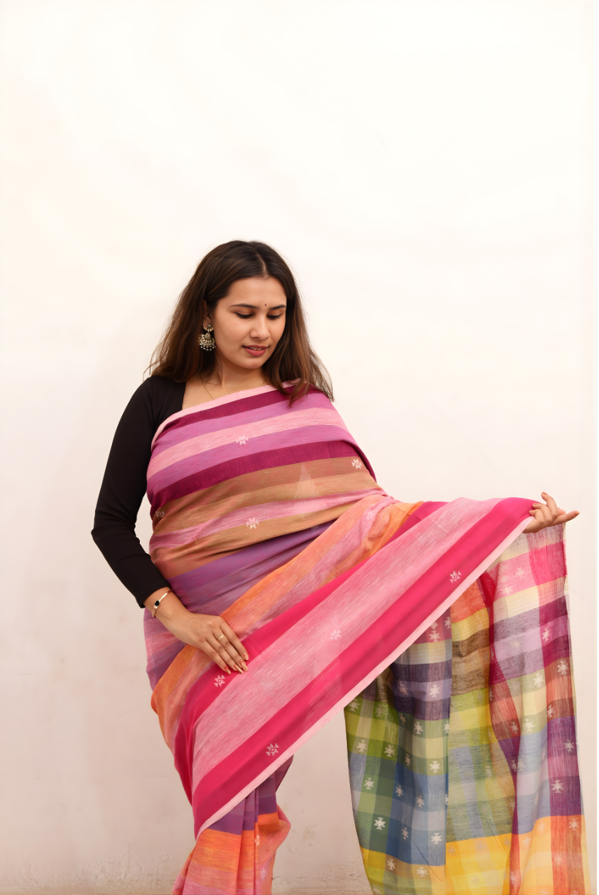 Premium Kala Cotton Handwoven Designer Saree