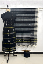 Kala Cotton Black Designer 3-Piece Dress Material Set with Dupatta