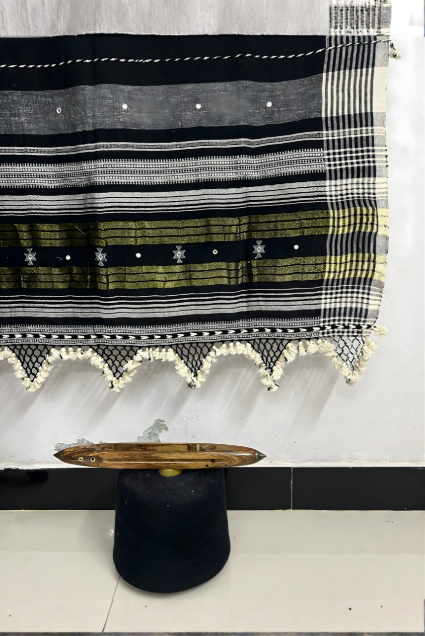 Kala Cotton Black Designer 3-Piece Dress Material Set with Dupatta