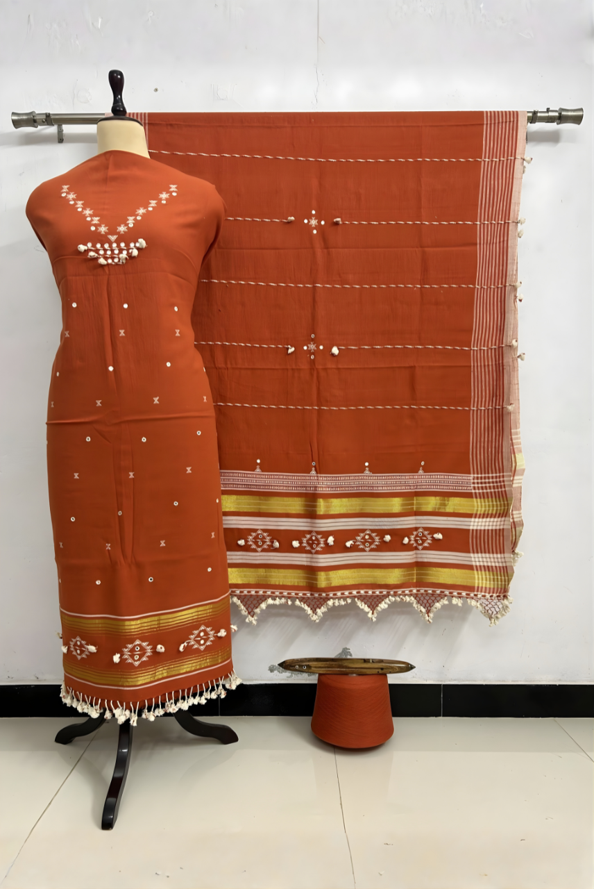 Kala Cotton 3-Piece Suit Set Fabric