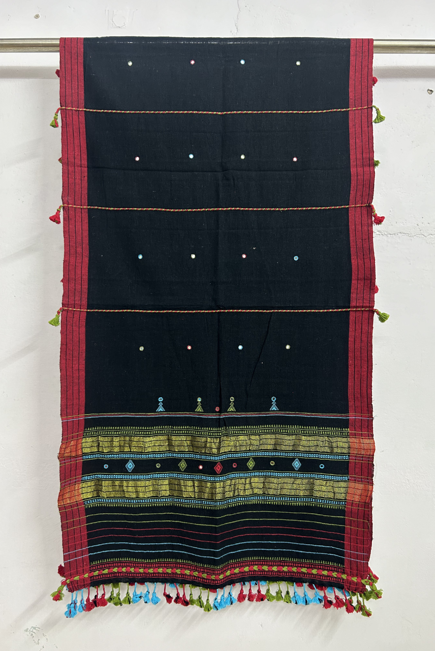 Black Organic Kala Cotton Stole