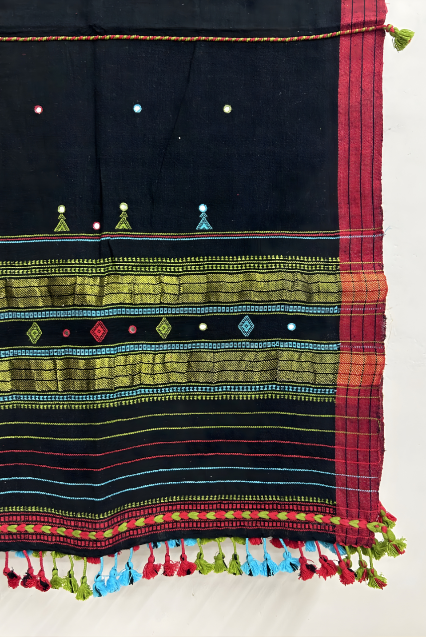 Black Organic Kala Cotton Stole