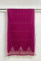 Pink Organic Kala Cotton Stole