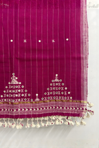 Pink Organic Kala Cotton Stole