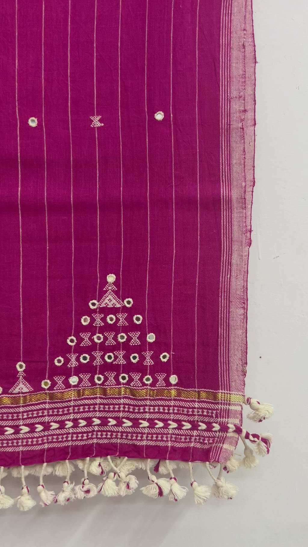 Pink Organic Kala Cotton Stole