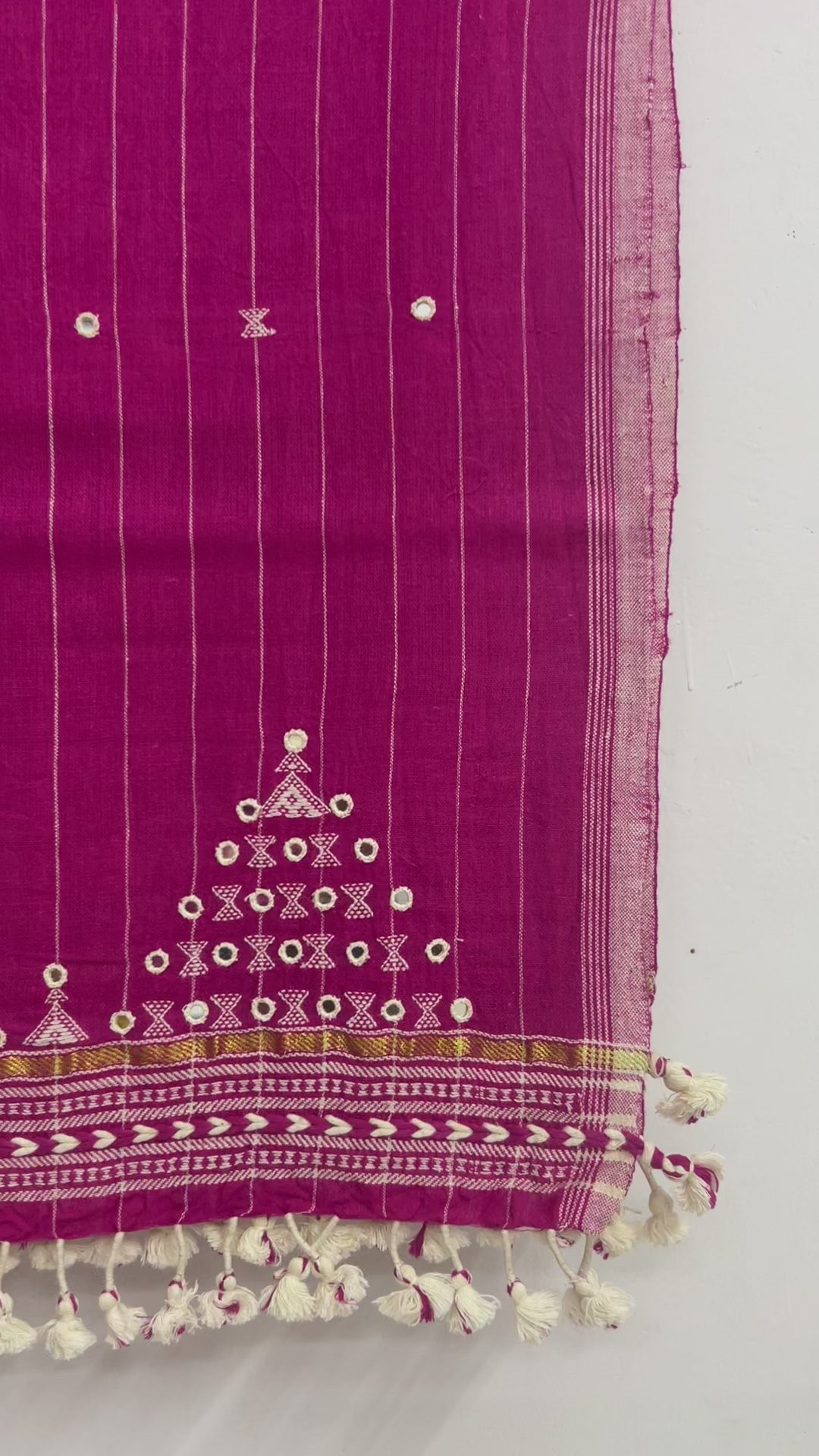 Pink Organic Kala Cotton Stole