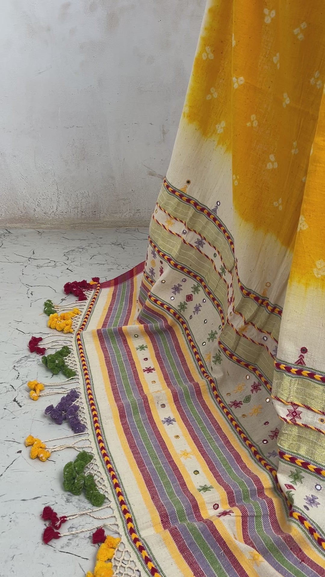 Premium Kala Cotton Bandhani Saree