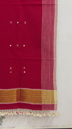 Red Kala Cotton Kurti Fabric