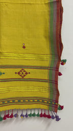 Yellow Organic Kala Cotton Stole for Women
