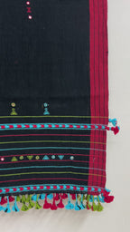 Black Organic Kala Cotton Stole