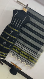 Kala Cotton Black Designer 3-Piece Dress Material Set with Dupatta