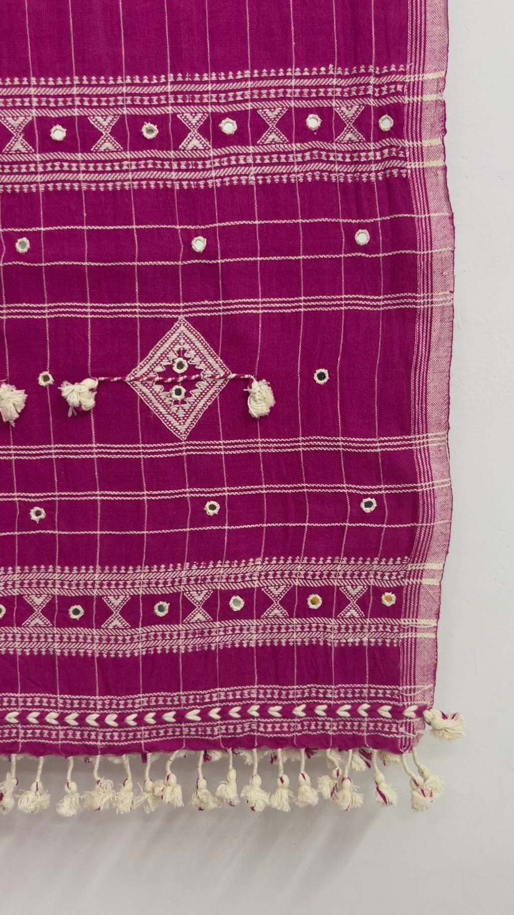 Pink Organic Kala Cotton Stole