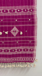 Pink Organic Kala Cotton Stole