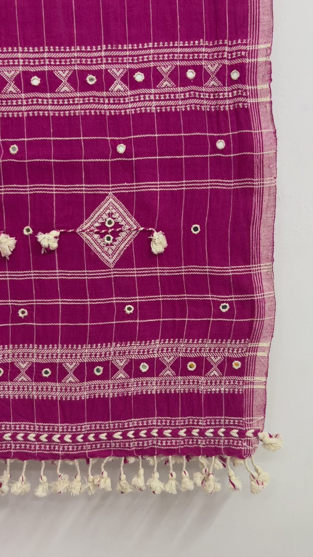 Pink Organic Kala Cotton Stole