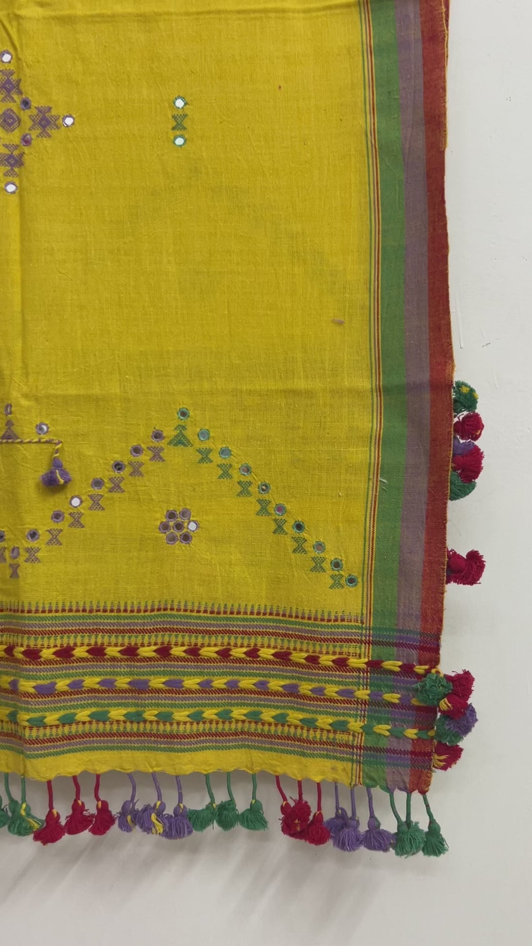 Yellow Organic Kala Cotton Stole