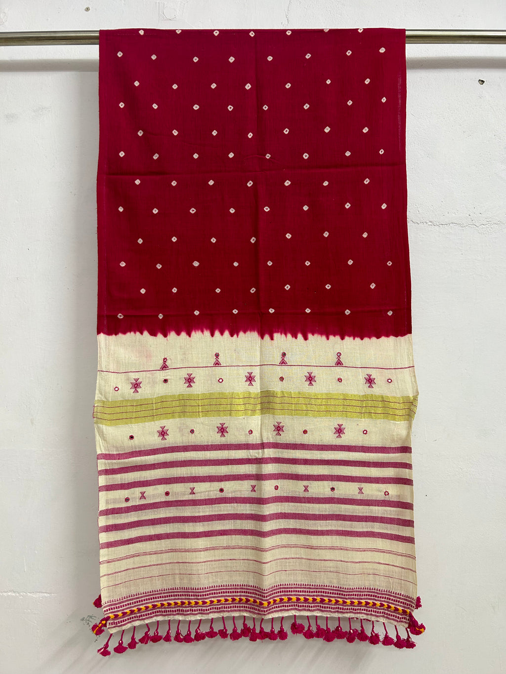 Premium Kala Cotton Bandhani Style Stole